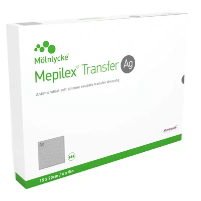 Mepilex Transfer Ag – Mölnlycke Mepilex Transfer Ag capa de transferencia con plata – Mölnlycke