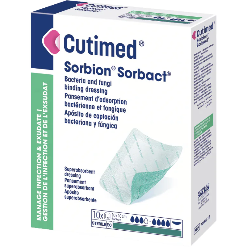 Cutimed Sorbion Sorbact apósito superabsorbente con tecnología Sorbact Ref. 72698-00