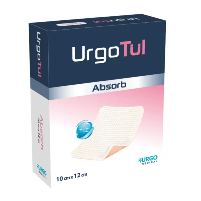 UrgoTul Absorb – Apósito TLC Absorbente 10×10 cm UrgoTul Absorb 10×10 cm — apósito absorbente TLC todo-en-uno URGO Medical